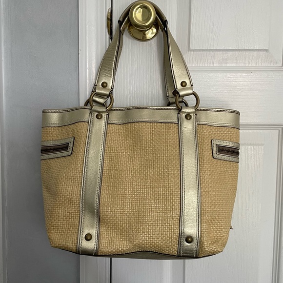 Genuine Coach Straw Handbag - Picture 8 of 10